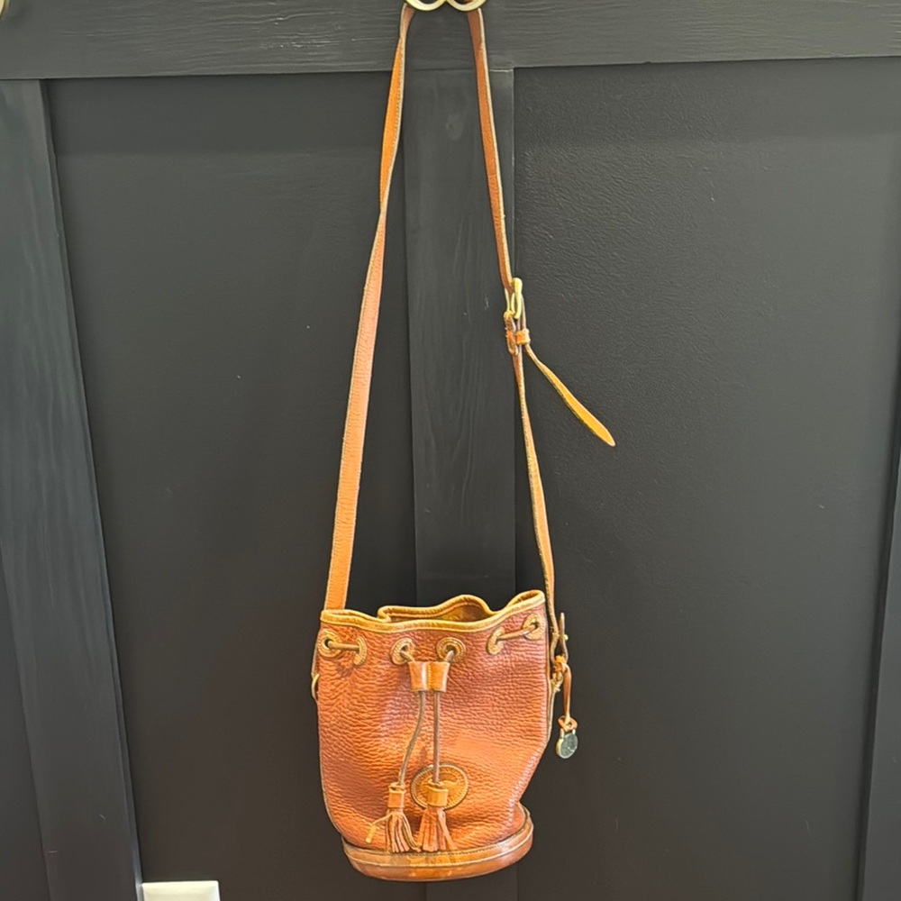 Tan Leather Bucket Bag